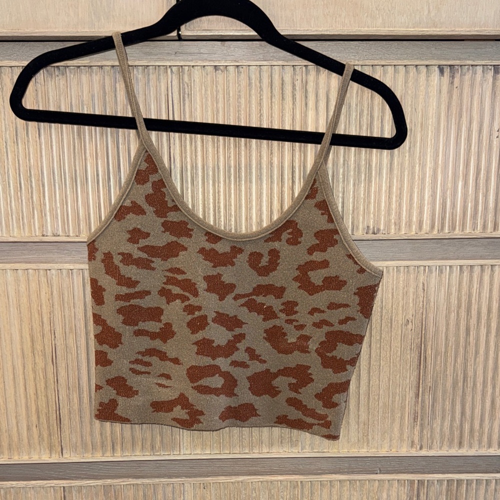 Debut Brown and Tan Camo Camisole